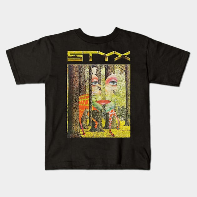 Styx Band Tour 2018-2019 Kids T-Shirt by KevinPower Art